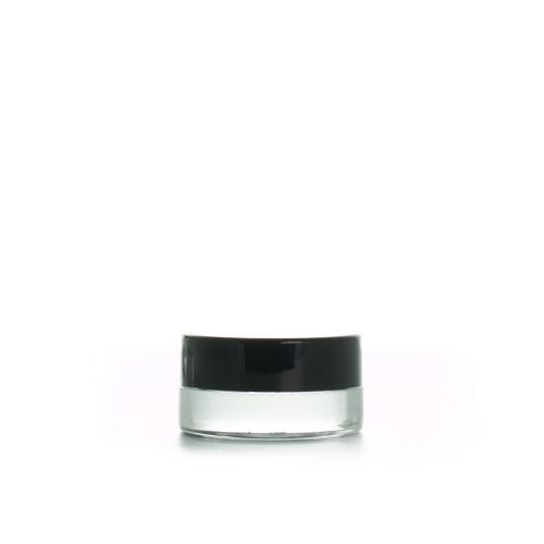 5ml Clear Glass Container Jar with Black Lid