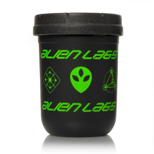 Black & Green 8oz AlienLabs Mason Stash Jar - RE:STASH