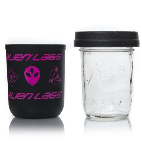 Black & Pink 8oz AlienLabs Mason Stash Jar - RE:STASH