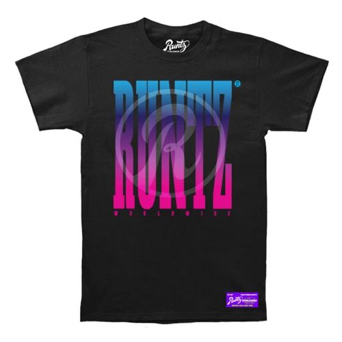 R Logo Worldwide T-Shirt Black by Runtz