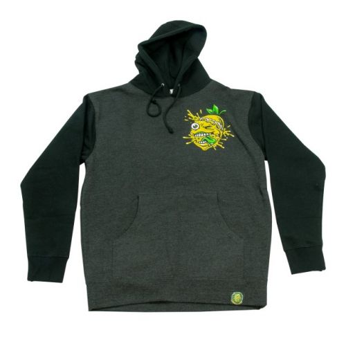 Lemon Splat Two Tone Black/Charcoal Grey Hoodie - Lemon Life SC 