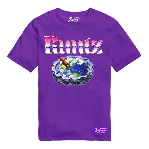 Globe Tray T-Shirt Purple by Runtz