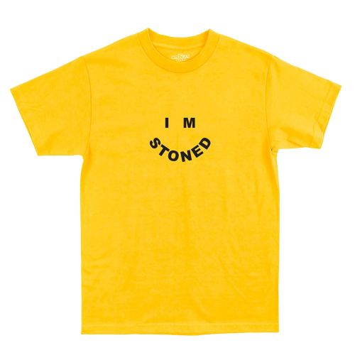 I'm Stoned T-Shirt  - Yellow  By The Smokers Club