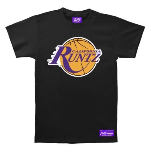 LA Basketball T-Shirt by Runtz Black by Runtz