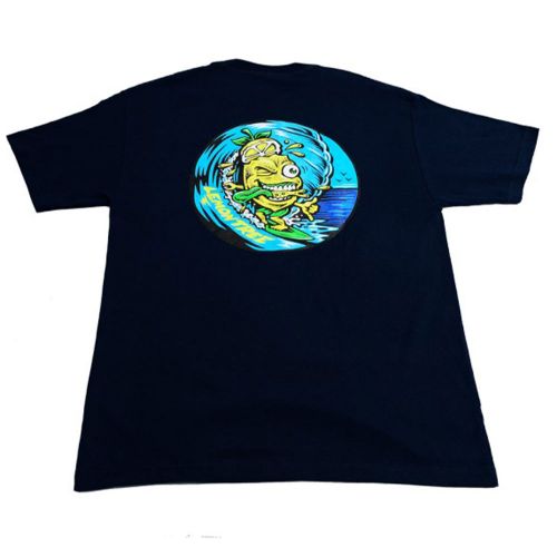 The Surfing Lemon T-Shirt - Navy - Lemon Life SC