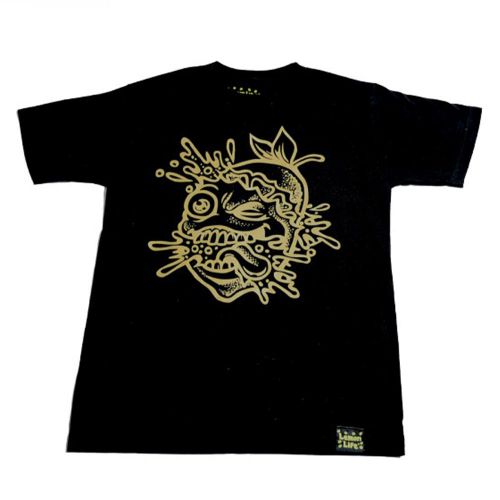 The Lemon Splat Outline T-Shirt - Black - Lemon Life SC