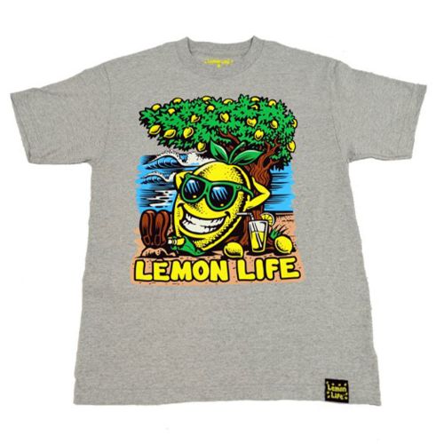 The Lemon Life Beach T-Shirt - Ash Grey - Lemon Life SC