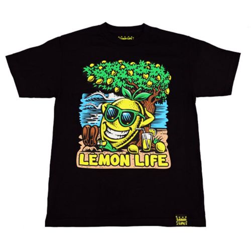 The Lemon Life Beach T-Shirt - Black - Lemon Life SC