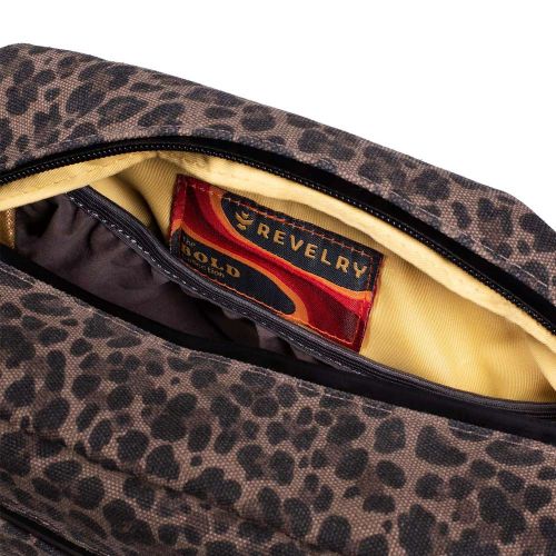 The Stowaway (Canvas Collection) Toiletry Kit by Revelry Supply -Leopard 