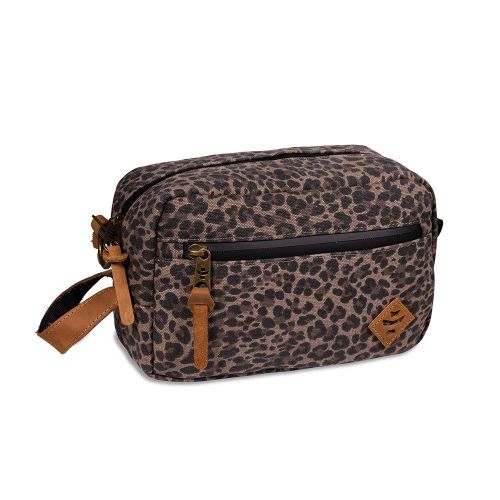 The Stowaway (Canvas Collection) Toiletry Kit by Revelry Supply -Leopard 