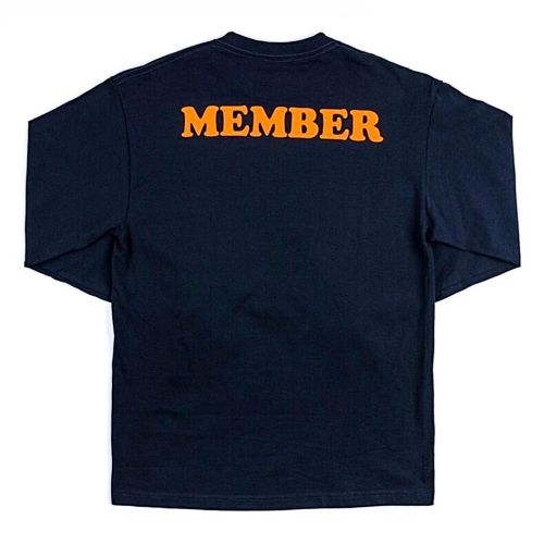 Member Long Sleeve T-Shirt  - Navy By The Smokers Club