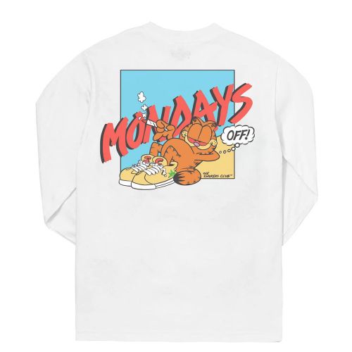Mondays Off Long Sleeve Tee  - White By The Smokers Club