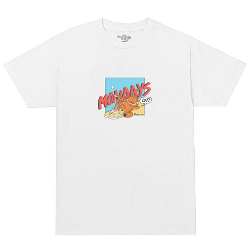 Mondays Off T-Shirt  - White By The Smokers Club