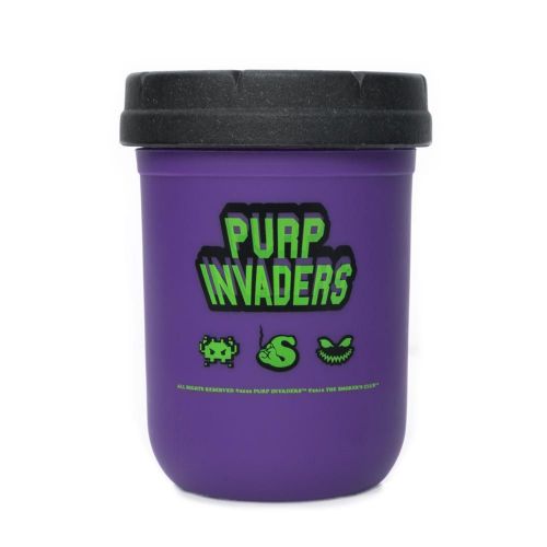 Purple Invaders 8oz Mason Stash Jar - RE:STASH