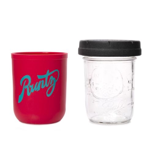 Red & Teal 8oz Runtz Mason Stash Jar - RE:STASH