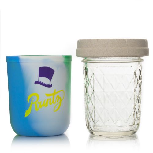 Ocean Tie Dye 8oz Runtz Mason Stash Jar - RE:STASH