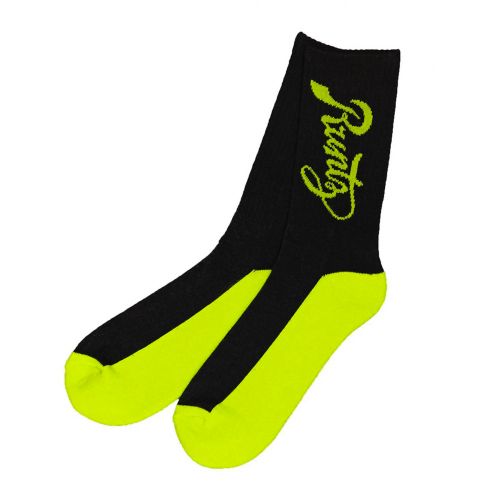 Runtz Socks - Black & Lime Green