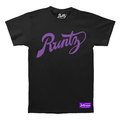 Script T-Shirt Black and Purple by Runtz