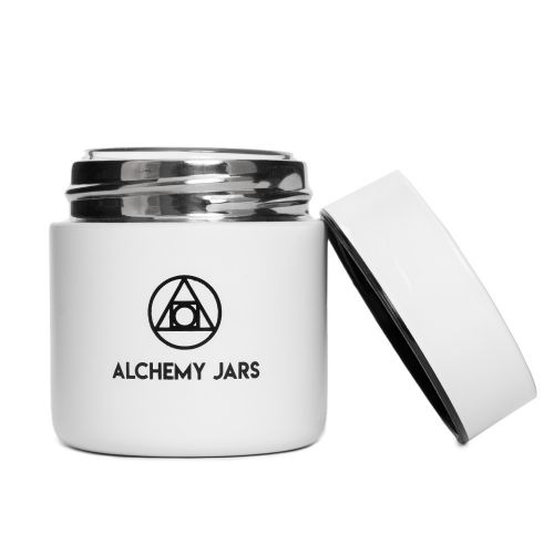 White Vaccum Insulated 50ml Jar by Alchemy Jars 