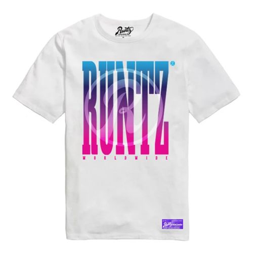 R Logo Worldwide T-Shirt White by Runtz