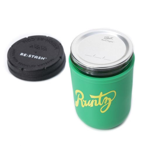 Green & Yellow 8oz Runtz Mason Stash Jar - RE:STASH