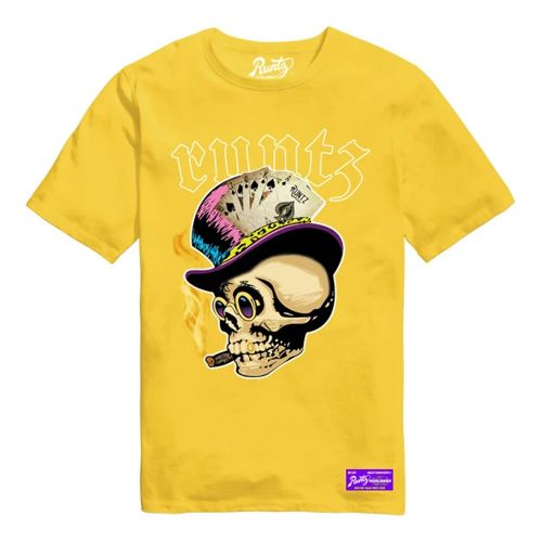 Skull T-Shirt Yellow by Runtz