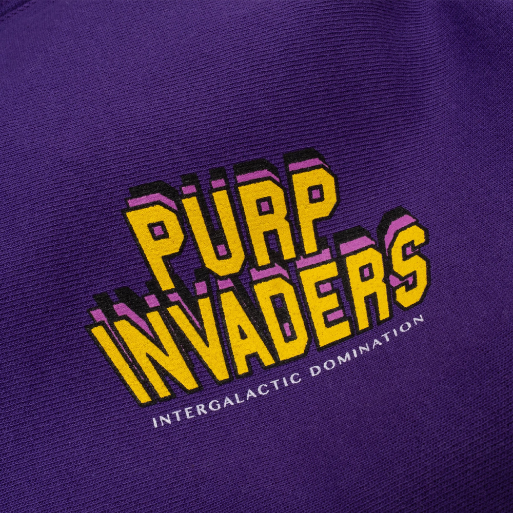 Purple Invaders Core Hoodie by The Smokers Club - Purple