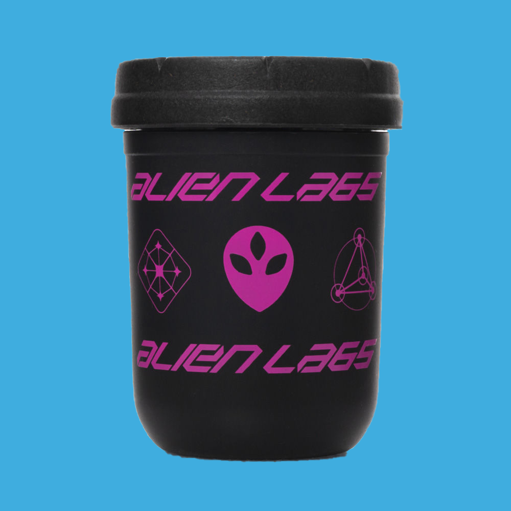 Black & Pink 8oz AlienLabs Mason Stash Jar by RE:STASH