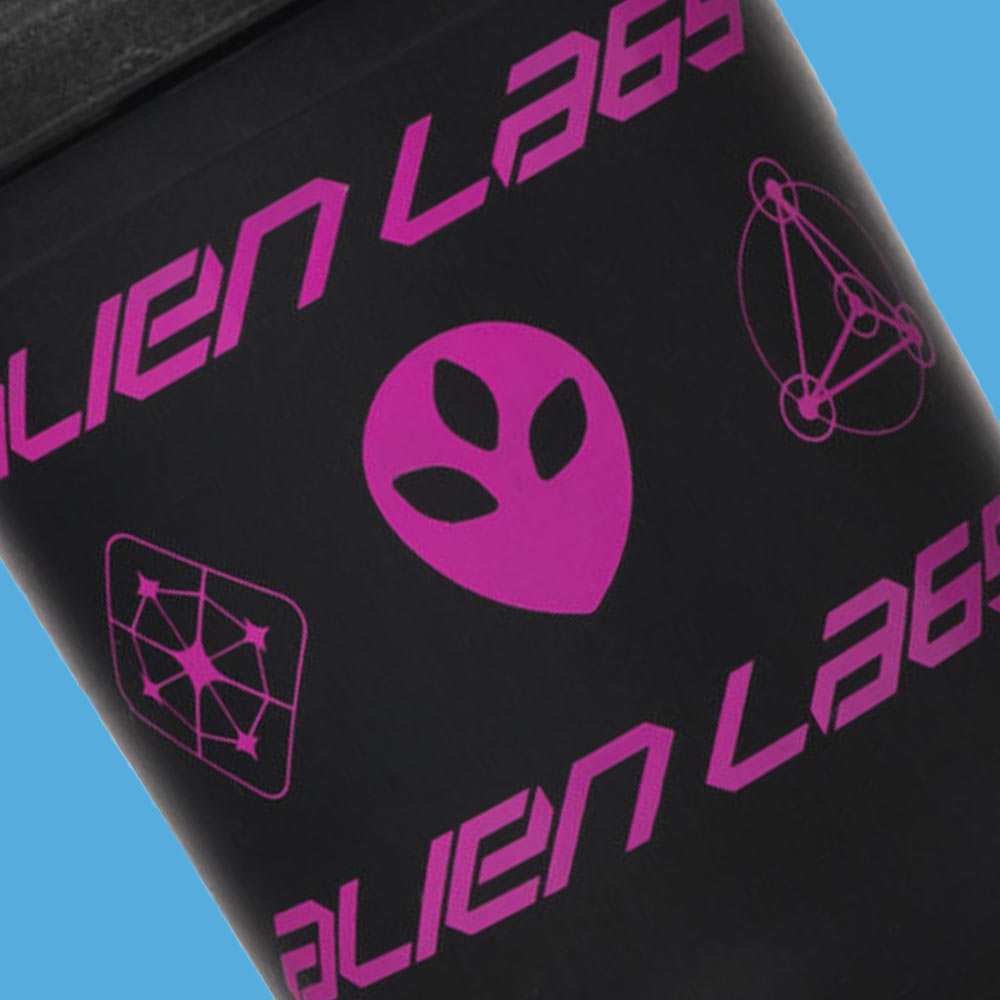 Black & Pink 8oz AlienLabs Mason Stash Jar by RE:STASH